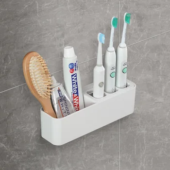 Подставка для зубных щеток Без перфорации, Столик для ванной комнаты, Настенная Электрическая зубная паста Philips Без перфорации, Креативная пара