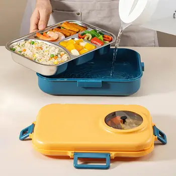 1 Комплект Коробка для хранения продуктов Контейнер для еды Большой емкости Бенто Ланч Бокс с Суповой миской Ложкой и палочками для еды