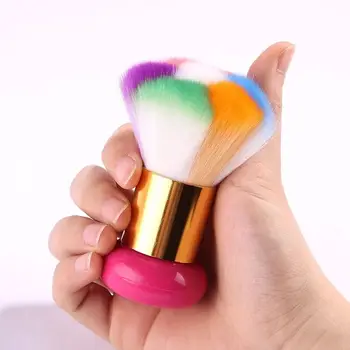 1 шт. акриловая щетка для пыли Rainbow Nail, средство для удаления блестящей пудры, кисти для макияжа, профессиональные инструменты для маникюра и педикюра
