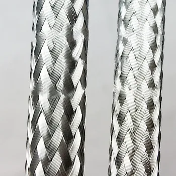 304 Плетеный сетевой шланг с резьбой из нержавеющей стали диаметром 10 мм, круглый металлический экранированный сетчатый рукав длиной 5 м