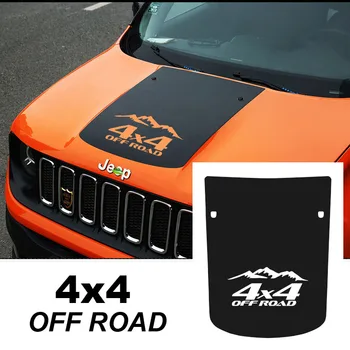 3D Виниловый капот из углеродного волокна, наклейка на капот, наклейка-наклейка 4x4 для бездорожья Jeep Renegade 2015 2016 2017