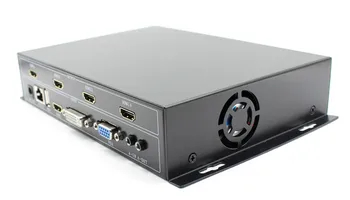 4-Канальный 4-канальный Контроллер Видеостены для телевизора HDMI DVI VGA USB RS232 Видеопроцессор 2x2, 2x1, 1x2, 1x3, 1x4, 4x1