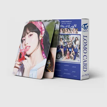 55 шт./компл. Kpop TWICE Lomo Cards Новый Альбом TASTE OF LOVE Подарок фанатов Momo Sana Высококачественные HD K-pop Открытки Фотокарточки