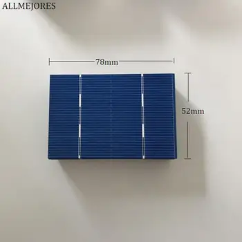 ALLMEJORES 78 мм x 52 мм солнечная батарея поликристаллическая 0,7 Вт Для DIY Солнечной панели Зарядное устройство для мобильного телефона 40 шт./лот