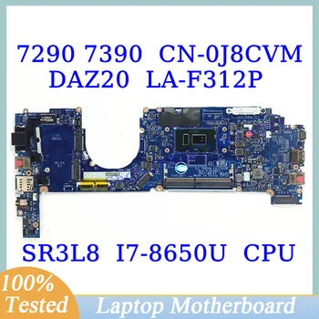 CN-0J8CVM 0J8CVM J8CVM Для Dell 7290 7390 С процессором SR3L8 I7-8650U DAZ20 LA-F312P Материнская плата ноутбука 100% Полностью Протестирована, Работает хорошо