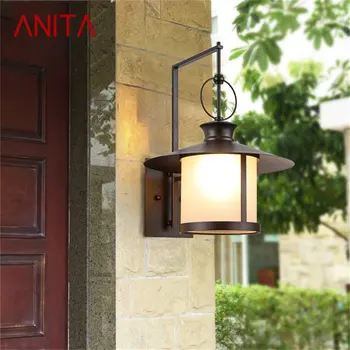 · Уличный настенный светильник ANITA, классические ретро-бра, водонепроницаемая домашняя светодиодная лампа IP65 для виллы на крыльце