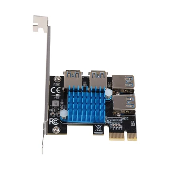Адаптер PCI-E к PCI-E от 1 до 4 Слотов PCI-Express от 1x до 16x USB 3.0 Специальная карта Майнинга Riser Card Pcie Конвертер для майнинга BTC N2UB