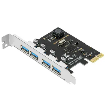 Адаптер карты расширения USB 3.0 PCI-E с 4 портами 2A USB 3 для PCIE PCI express