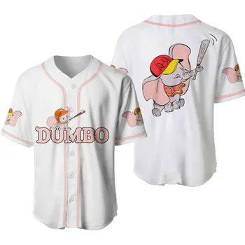 Белая розовая бейсбольная футболка Disney, мужская и женская футболки