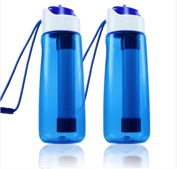 Бутылка для очистки воды на открытом воздухе объемом 750 л, чашка для фильтра для питьевой воды для выживания на открытом воздухе, для пеших прогулок, для кемпинга, очиститель воды (2 шт.)