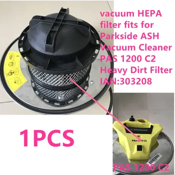 вакуумный HEPA-фильтр, 1 шт., подходит для пылесоса Parkside ASH PAS 1200 C2, фильтр для тяжелых загрязнений, артикул: 303208