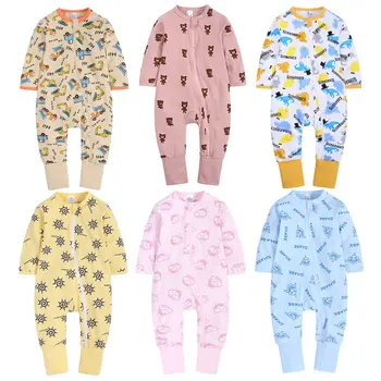 Весенне-летняя одежда для маленьких мальчиков, хлопковый комбинезон с коротким рукавом Roupas Menino для маленьких мальчиков, комбинезон, пижама для младенцев 0-24 м