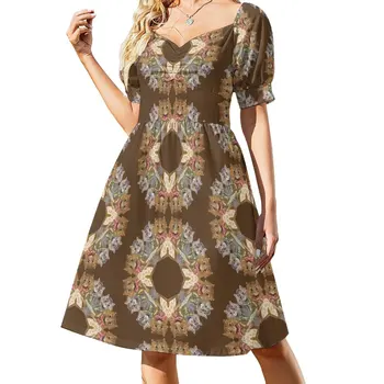 Винтажное платье Louis Wain cat kaleidoscope # 1, пляжное платье, женская летняя юбка