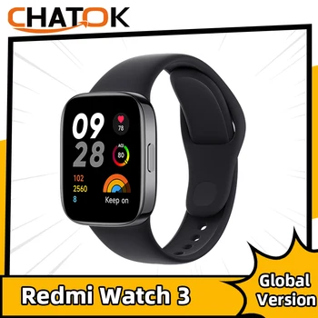 Глобальная версия Xiaomi Redmi Watch 3, смарт-часы с 1,75-дюймовым AMOLED-экраном, пульсометр, GPS SmartWatch