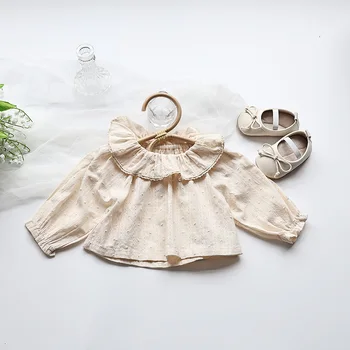 Детская одежда MILANCEL, блузка для девочек с воротником 
