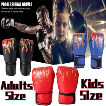 Детские и взрослые Пожарные Профессиональные боксерские перчатки для тренировок, Дышащие Перчатки для спарринга Муай Тай, Боксерские перчатки для каратэ, Кикбоксинга