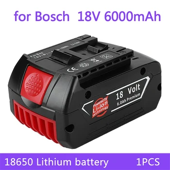 Для Электродрели Bosch 18V Battery 6.0Ah 18 В Литий-ионный Аккумулятор BAT609 BAT609G BAT618 BAT618G BAT614 + 1 Зарядное устройство