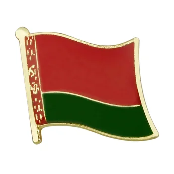 Значок с флагом мира на лацкане, металлический значок, Беларусь, 25 шт. в партии
