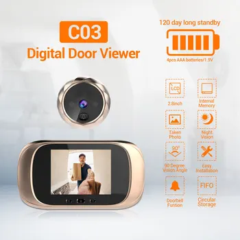 Интеллектуальный цифровой дверной просмотрщик C03 с автономным запоминающим устройством
