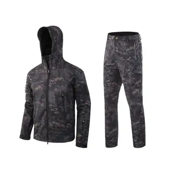 Камуфляжная ветровка в стиле милитари с мягкой оболочкой, мужской уличный водонепроницаемый танцевальный костюм Хантингтона, мужская куртка, военная тактическая куртка