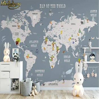 Карта рая животных beibehang 3d на заказ, фотообои, фон для обоев в спальне, детской комнате, домашний декор