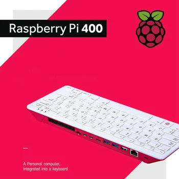 Компьютер Raspberry pi 400, встроенный в клавиатуру с официальной мышью, SD-карта, адаптер питания, кабель HDMI опционально