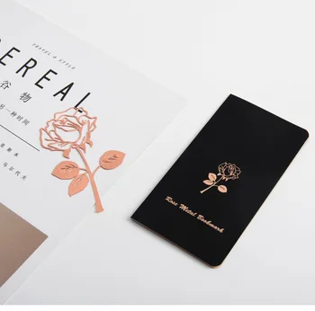 Металлическая полая закладка в виде розы с изящными китайскими деталями