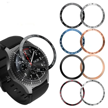 Металлический ободок с кольцом, Стеклянный защитный чехол для Samsung Gear S3 Galaxy Watch 4 Classic 42 мм, Huawei Magic GT 2 GT2 46 мм