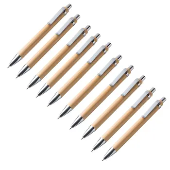 Наборы шариковых ручек Разное. Письменный прибор из бамбукового дерева (набор из 10 штук)