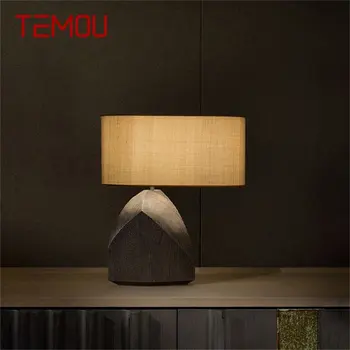 Настольные лампы в китайском стиле TEMOU Современная Модная Креативная Настольная лампа LED для дома, гостиной, спальни, гостиничного декора
