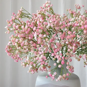 Настоящая сенсорная Пластиковая ветка Babysbreath поддельный цветочный сад розовый декор комнаты свадебное украшение flores deco mariage