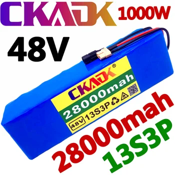НОВЫЙ аккумулятор CKADK 48V 13s3p 28Ah аккумуляторная батарея высокой мощности 1000 Вт Ebike электрический велосипед BMS с вилкой xt60 + зарядное устройство