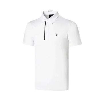 Одежда для гольфа, мужская футболка, Летняя мужская рубашка для гольфа, Быстросохнущее дышащее поло с коротким рукавом, высококачественные летние рубашки для гольфа