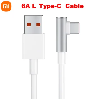 Оригинальный кабель для быстрой зарядки Xiaomi 6A L type Type-C для телефона, планшета, ноутбука длиной 1,5, рассчитанный на зарядное устройство мощностью 120 Вт
