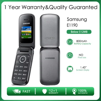 Оригинальный разблокированный Samsung E1190 GSM 900/1800 Mini-SIM 1,43 