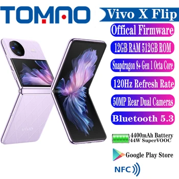 Офисный Новый мобильный телефон Vivo X Flip Android 13 Snapdragon 8 + Gen 1 Восьмиядерный 6,74 дюйма 120 Гц NFC 50 Мп Камеры заднего вида 4400 мАч 44 Вт NFC
