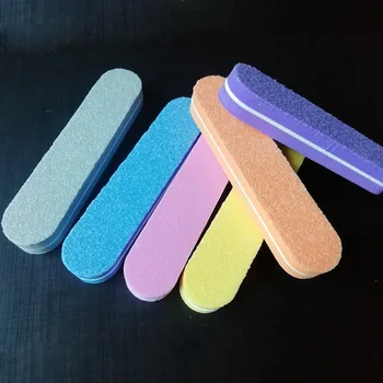 Пилочки для ногтей с двойными сторонами ярких цветов, буферный блок для полировки, Шлифовальные пилочки для шлифования ногтей Инструмент