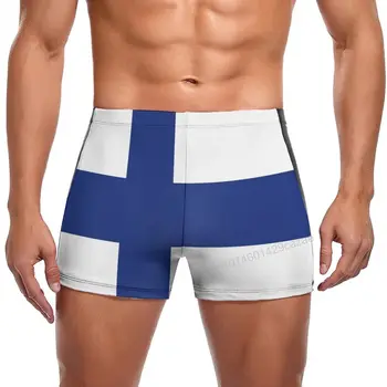 Плавки, Быстросохнущие шорты с флагом Финляндии, мужские шорты для плавания, пляжные шорты, летний подарок