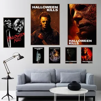 Плакат с убийствами на Хэллоуин, декор для дома, Эстетическое искусство, Настенная живопись, наклейки