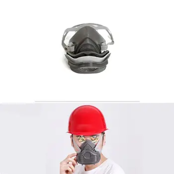 Резиновая противопылевая маска на половину лица, промышленный сажевый пылевой фильтр, респиратор для вредных веществ Pm2.5