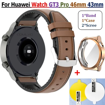 Ремешок на Запястье Для Huawei Watch GT3 Pro 46 мм 43 мм Чехол Для Браслета TPU Рамка Защитная Пленка для Экрана Huawei GT 3 pro Band