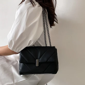 Роскошная женская маленькая сумка через плечо из искусственной кожи, высококачественные женские сумки через плечо с цепочкой для женщин, модные дизайнерские женские сумки