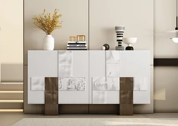 Роскошный шкаф для веранды в итальянском стиле Современный простой бытовой шкаф для хранения высокого класса Обеденный шкаф
