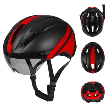 Сверхлегкий Шлем С Защитными Очками MTB Bike Велосипедные Шлемы для Гонок по Горной Дороге Велосипедный Шлем с Линзой Ciclismo XA221Q
