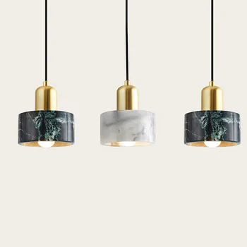 Современная минималистичная Мраморная столовая Люстра Украшение гостиной Спальни Светодиодное подвесное освещение для дома
