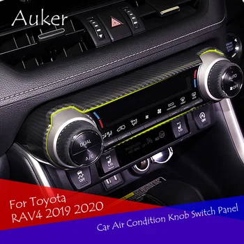Стайлинг Автомобиля Из Углеродного Волокна Цвет Салона Кнопка Включения Кондиционера Кольцо Крышка Отделка 1шт Для Toyota RAV4 XA50 2019-2023