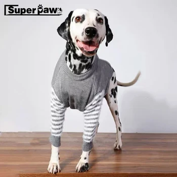 Теплый зимний свитер для домашних собак, джемпер, одежда, куртка, пальто для собак среднего размера, английский бульдог, золотистый ретривер, Доберман ZJC37