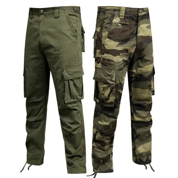 Тренировочные камуфляжные брюки для армейских болельщиков на открытом воздухе, Износостойкие Прямые Свободные комбинезоны, мужские тактические военные брюки
