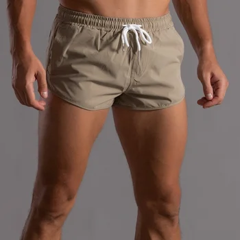Тренировочные шорты Мужские спортивные Короткие Легкие Быстросохнущие шорты с эластичным поясом, спортивная одежда длиной 3 части