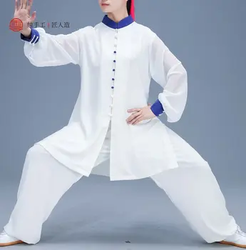 Унисекс Высшего качества, летняя и весенняя одежда для боевых искусств тайцзи кунг-фу, костюмы для занятий тайцзи цигун, форма для занятий ушу